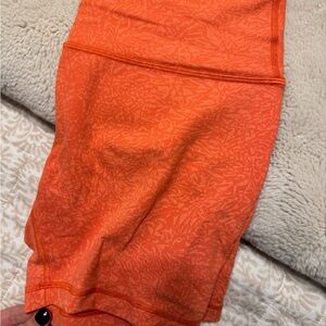 Orange Women's lululemon bike short